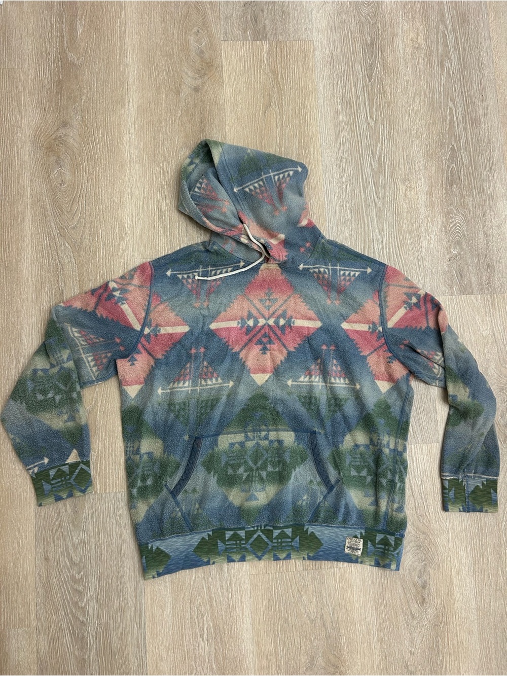 Polo Ralph Lauren Bear Southwestern Beacon Aztec Native American Hoodie XXL